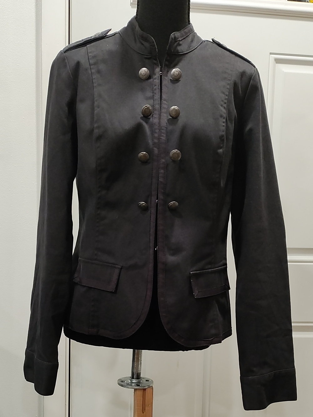 Military-Style Black Women's Jacket